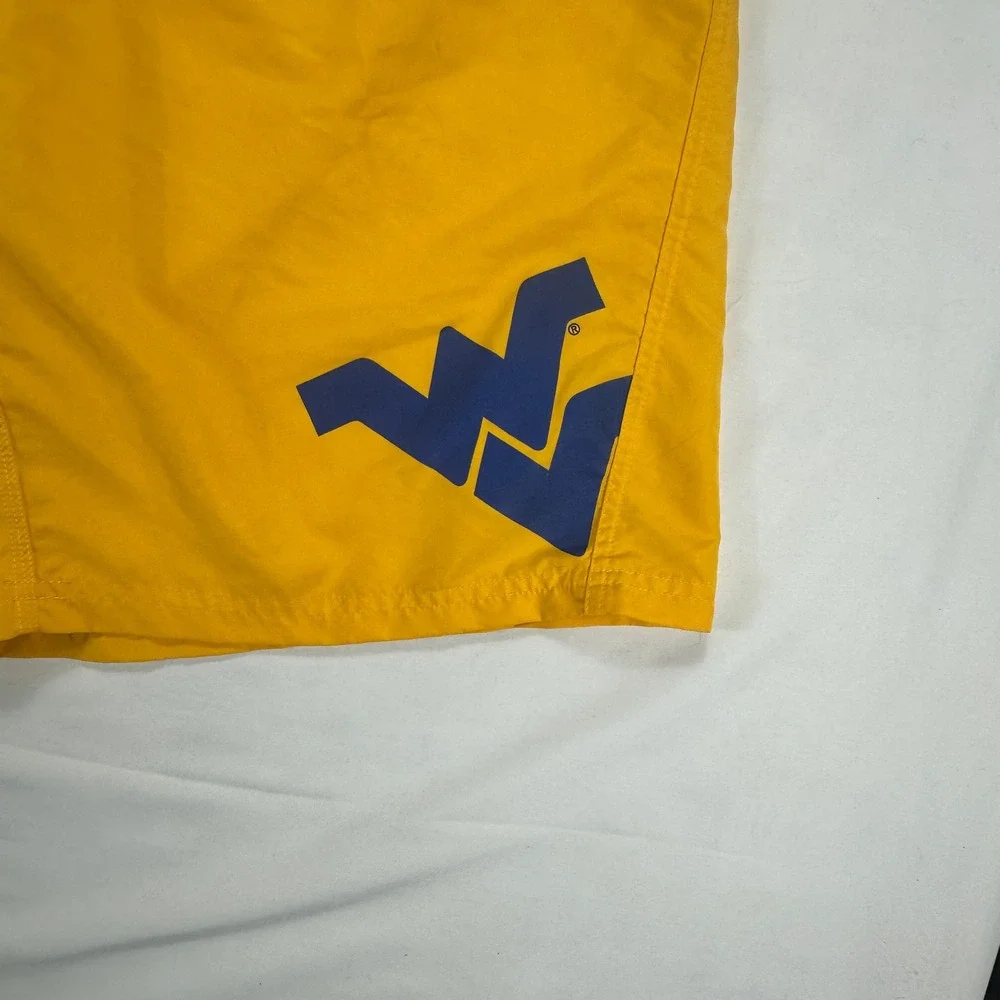 Columbia West Virginia‎ Mountaineers Board Shorts Men's Large Yellow Swim Trunks